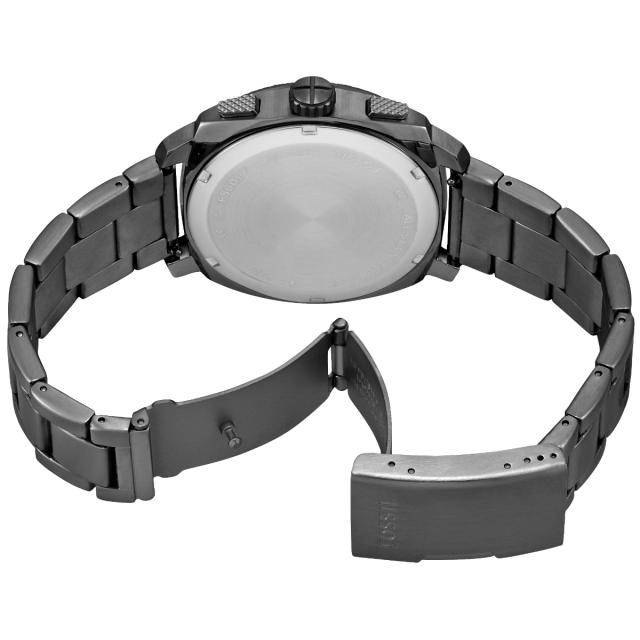 フォッシル FOSSIL 腕時計 メンズ MACHINE クロノグラフ ブラック ステンレススチールウォッチ FS6097_5