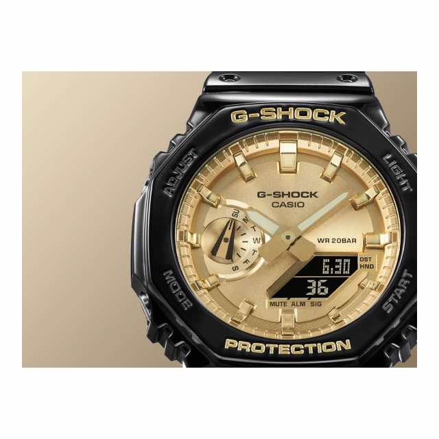 G-SHOCK カシオ Gショック CASIO アナデジ 腕時計 メンズ GA-2100GB-1AJF ブラック ゴールド