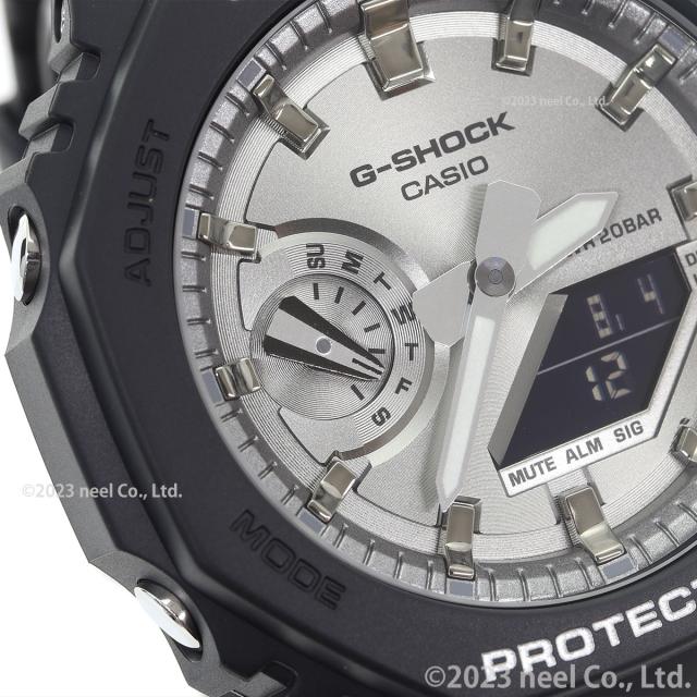 美品 G-SHOCK GA-2100SB-1AJF 腕時計 カシオーク シルバー G-SHOCK カシオーク Gショック ジーショック カシオ CASIO