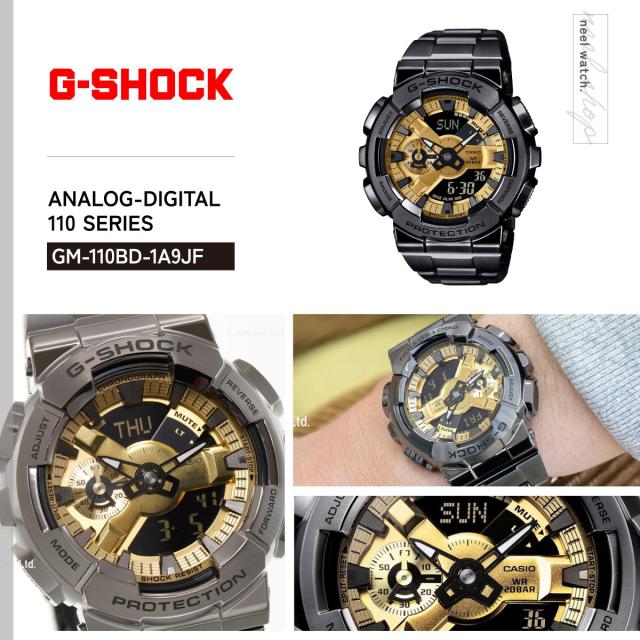 G-SHOCK カシオ Gショック CASIO メンズ 腕時計 アナデジ GM-110BD-1A9JF ブラック ゴールド_1
