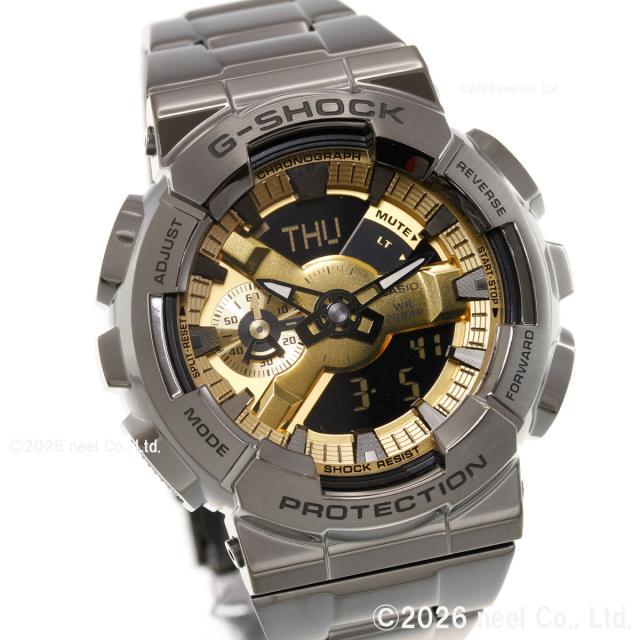 G-SHOCK カシオ Gショック CASIO メンズ 腕時計 アナデジ GM-110BD-1A9JF ブラック ゴールド_9