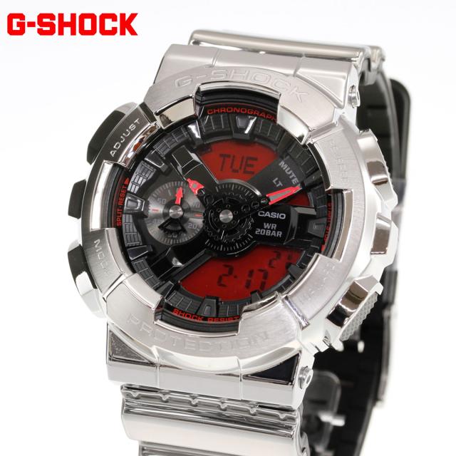 G-SHOCK カシオ Gショック CASIO メンズ 腕時計 アナデジ GM-110YRA-8AJF FINE METALLIC SERIES シルバー メタルベゼル