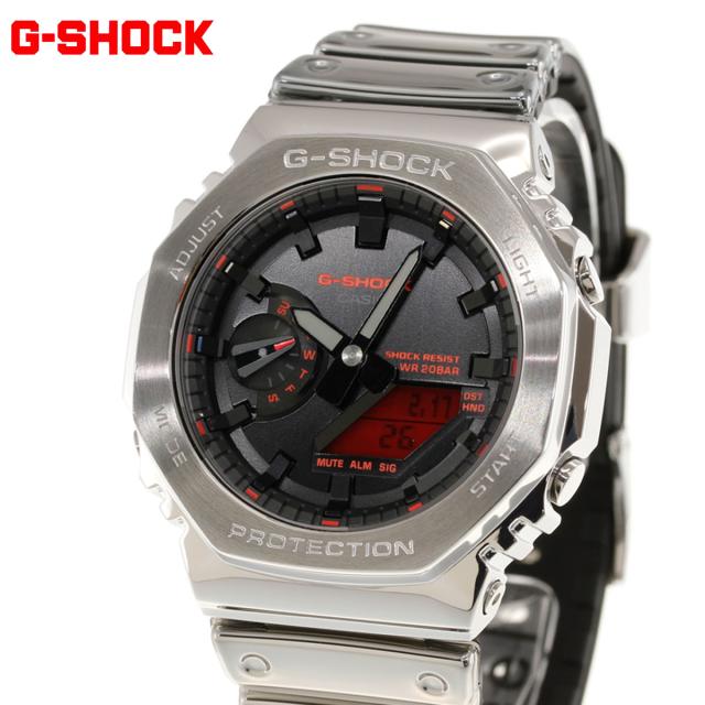 G-SHOCK アナデジ カシオ Gショック CASIO 腕時計 メンズ GM-2100YRA-8AJF FINE METALLIC SERIES シルバー メタルベゼル