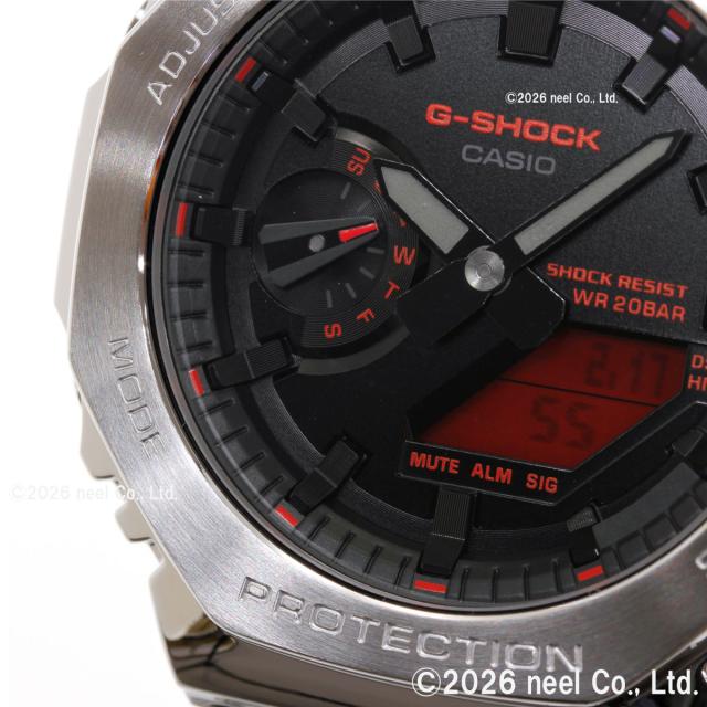 G-SHOCK アナデジ カシオ Gショック CASIO 腕時計 メンズ GM-2100YRA-8AJF FINE METALLIC SERIES シルバー メタルベゼル_12