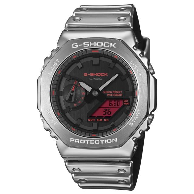 G-SHOCK アナデジ カシオ Gショック CASIO 腕時計 メンズ GM-2100YRA-8AJF FINE METALLIC SERIES シルバー メタルベゼル_13