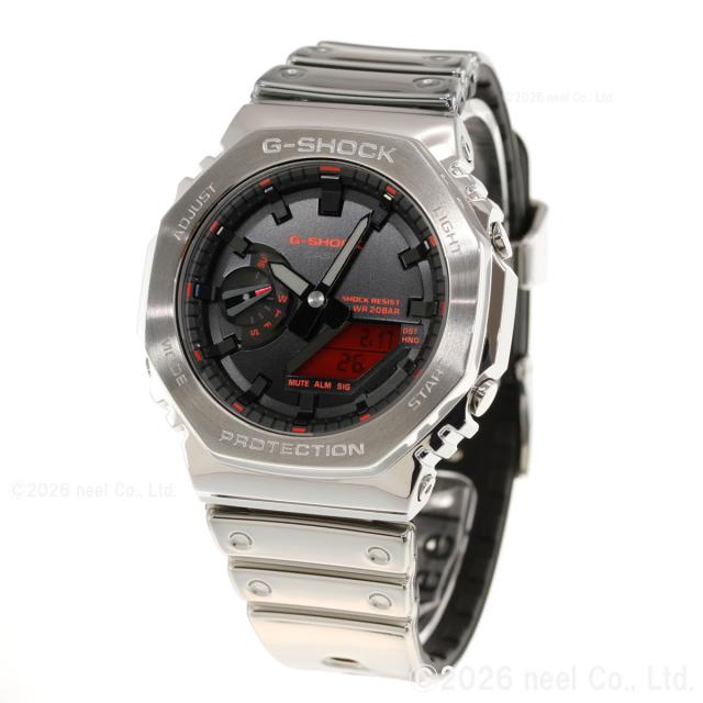 G-SHOCK アナデジ カシオ Gショック CASIO 腕時計 メンズ GM-2100YRA-8AJF FINE METALLIC SERIES シルバー メタルベゼル_9