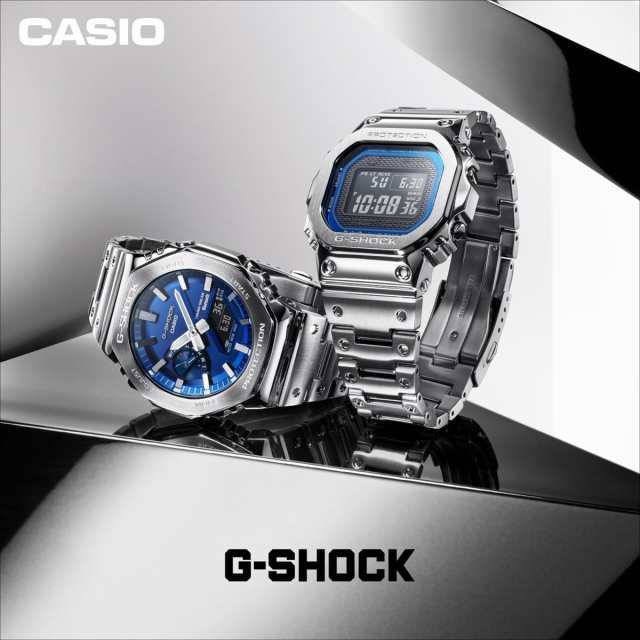 G-SHOCK カシオ Gショック CASIO GM-B2100AD-2AJF タフソーラー フルメタル シルバー メタリックブルー 腕時計 メンズ スマートフォンリ