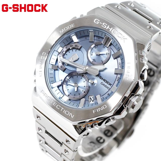 G-SHOCK カシオ Gショック CASIO GMC-B2100AD-2AJF タフソーラー フルメタル シルバー ブルー クロノグラフ 腕時計 メンズ スマートフォンリンク