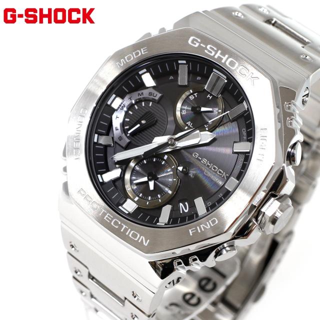 G-SHOCK カシオ Gショック CASIO GMC-B2100D-1AJF タフソーラー フルメタル シルバー ブラック クロノグラフ 腕時計 メンズ スマートフォンリンク