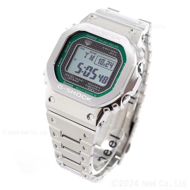 G-SHOCK カシオ Gショック CASIO GMW-B5000D-3JF タフソーラー 電波時計 腕時計 メンズ フルメタル シルバー グリーン スマートフォンリンク