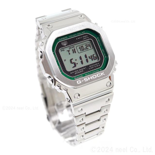 G-SHOCK カシオ Gショック CASIO GMW-B5000D-3JF タフソーラー 電波時計 腕時計 メンズ フルメタル シルバー グリーン スマートフォンリンク