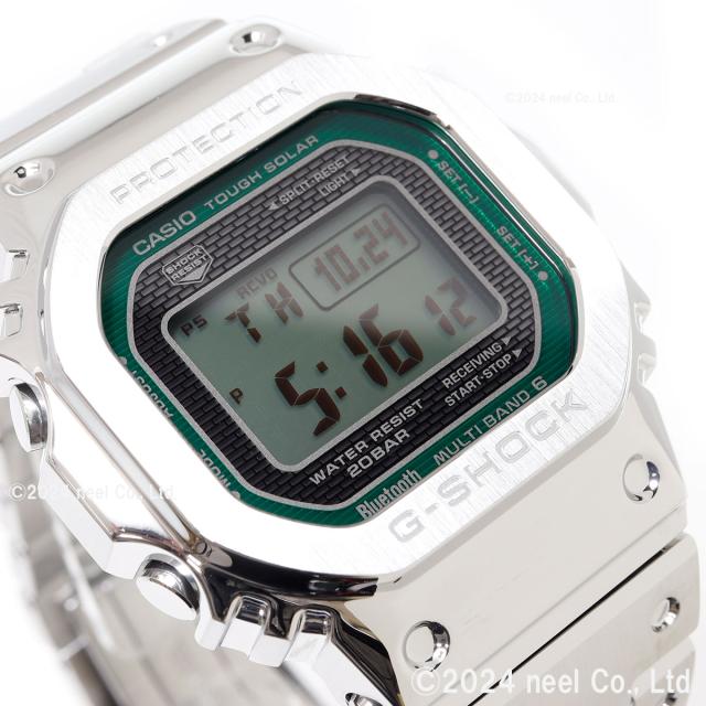 G-SHOCK カシオ Gショック CASIO GMW-B5000D-3JF タフソーラー 電波時計 腕時計 メンズ フルメタル シルバー グリーン スマートフォンリンク