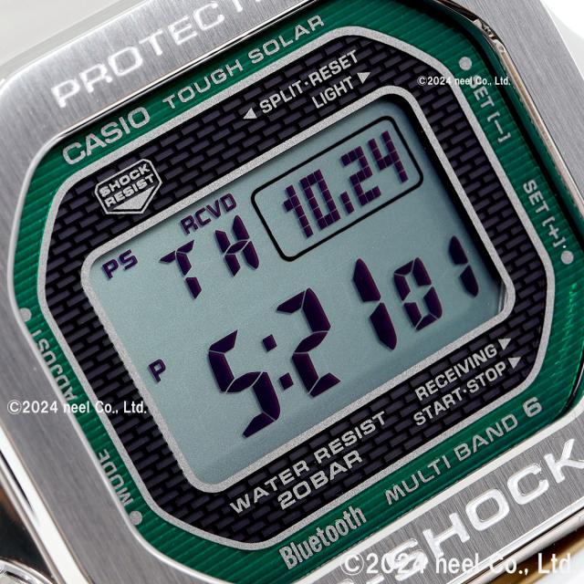 G-SHOCK カシオ Gショック CASIO GMW-B5000D-3JF タフソーラー 電波時計 腕時計 メンズ フルメタル シルバー グリーン スマートフォンリンク