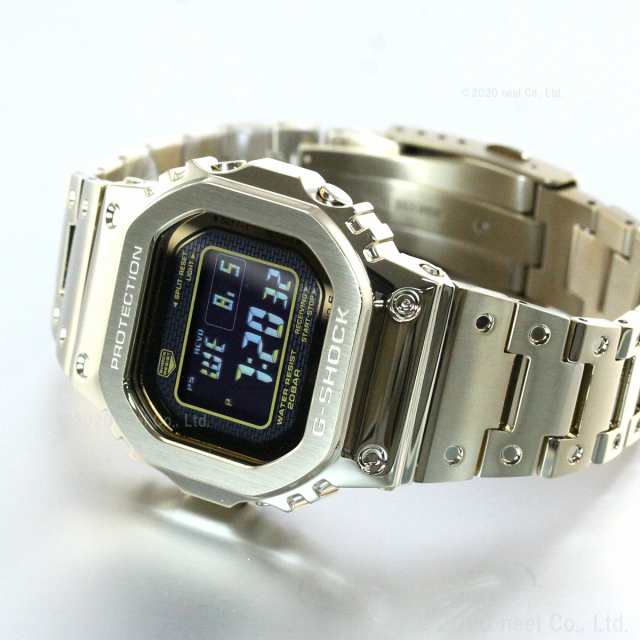 CASIO カシオ 腕時計 G-SHOCK メタル デジタル 電波 タフソーラー ブラック 黒文字盤 GMW-B5000GD-9JF ソーラー ステンレススチール    ゴールド メンズ【品】