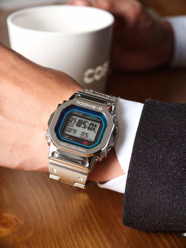 G-SHOCK カシオ Gショック CASIO GMW-B5000PC-1JF タフソーラー 電波時計 腕時計 メンズ フルメタル シルバー レインボーカラー