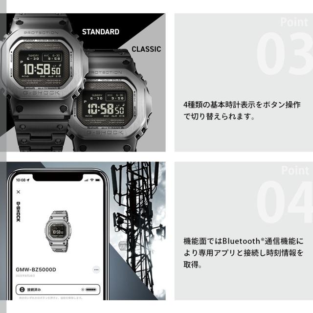 G-SHOCK カシオ Gショック CASIO GMW-BZ5000GD-9JF タフソーラー 電波時計 腕時計 メンズ フルメタル ゴールド MIP液晶 スマートフォンリンク