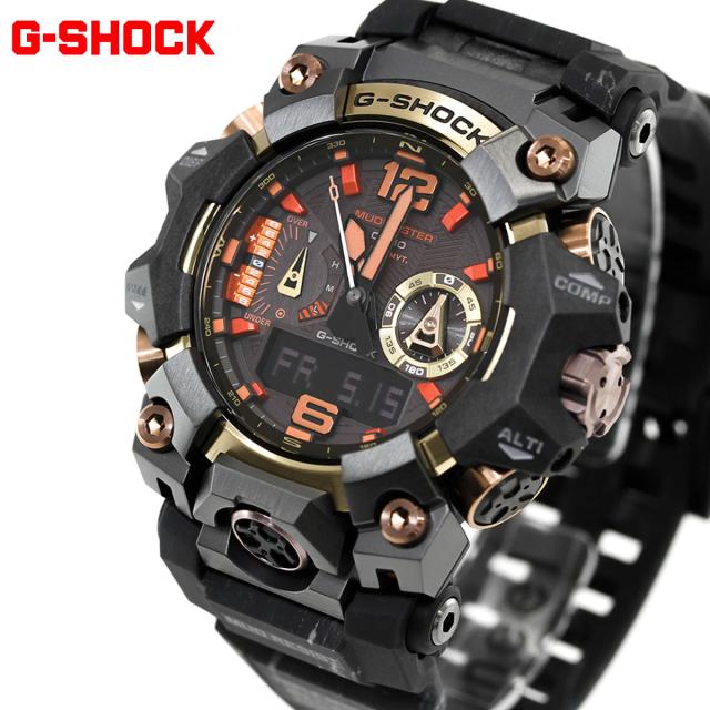 G-SHOCK 電波 ソーラー 電波時計 カシオ Gショック マッドマスター MUDMASTER CASIO 限定モデル 腕時計 メンズ MASTER OF G GWG-B1000MG-1A9JR マグマ Magma Gold