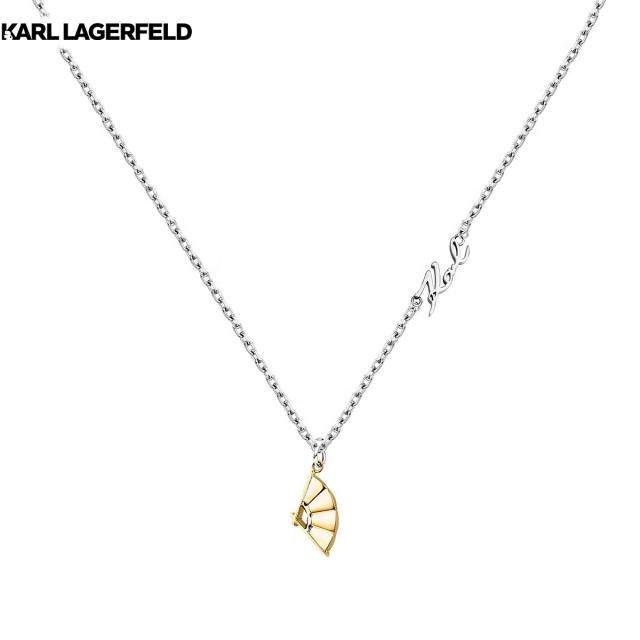 カール ラガーフェルド KARL LAGERFELD ネックレス ペンダント アクセサリー チャームコレクション Charm Collection シルバー イエローゴールド ファン チャーム KLAYD07