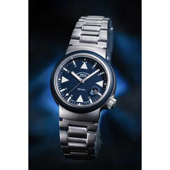 正規品 ミューレ グラスヒュッテ Muhle Glashutte S A R レスキュー ノーティカルブルー 腕時計 M1-41-02-MB-II シルバー系