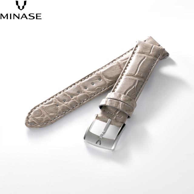 ミナセ MINASE 腕時計 替えバンド ベルト ストラップ メンズ MASTER CRAFT M3 マスタークラフト M3 クロコダイル トープ M3M3-LTP