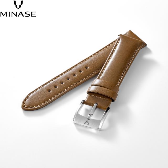 ミナセ MINASE 腕時計 替えバンド ベルト ストラップ メンズ MASTER CRAFT M3 マスタークラフト M3 スムースレザー ベージュ16 M3M3-VBE