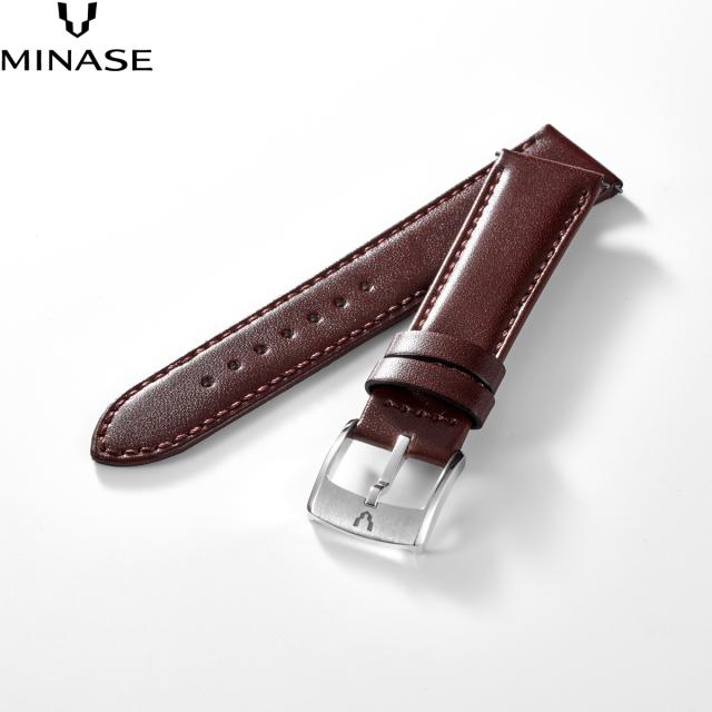 ミナセ MINASE 腕時計 替えバンド ベルト ストラップ メンズ MASTER CRAFT M3 マスタークラフト M3 スムースレザー 茶4 M3M3-VBR