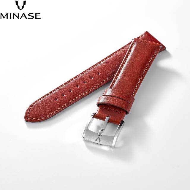 ミナセ MINASE 腕時計 替えバンド ベルト ストラップ メンズ MASTER CRAFT M3 マスタークラフト M3 スムースレザー 茶5 M3M3-VDB