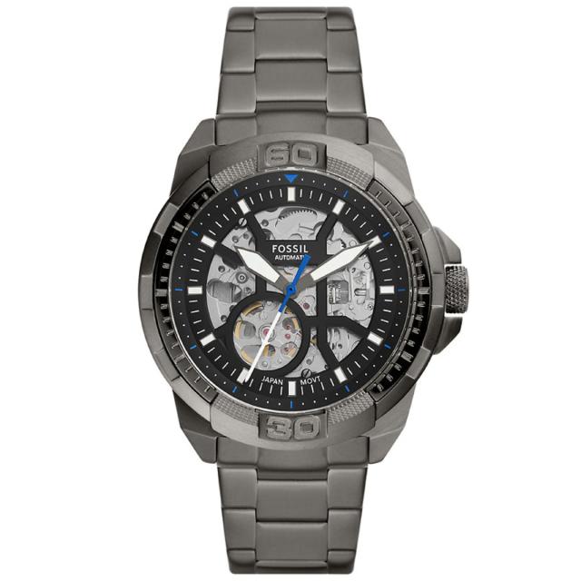フォッシル FOSSIL 腕時計 メンズ 自動巻き BRONSON オートマティック スモーク ステンレススチールウォッチ ME3218_1