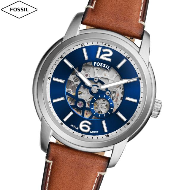 フォッシル FOSSIL 腕時計 メンズ 自動巻き FOSSIL HERITAGE オートマティック ブラウン レザーウォッチ ME3263