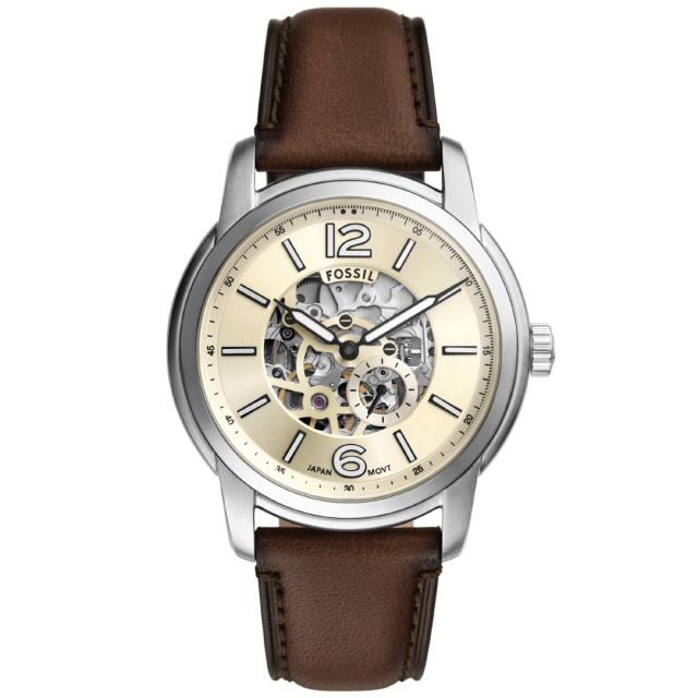 フォッシル FOSSIL 腕時計 メンズ 自動巻き FOSSIL HERITAGE オートマティック ブラウン レザーウォッチ ME3264_1