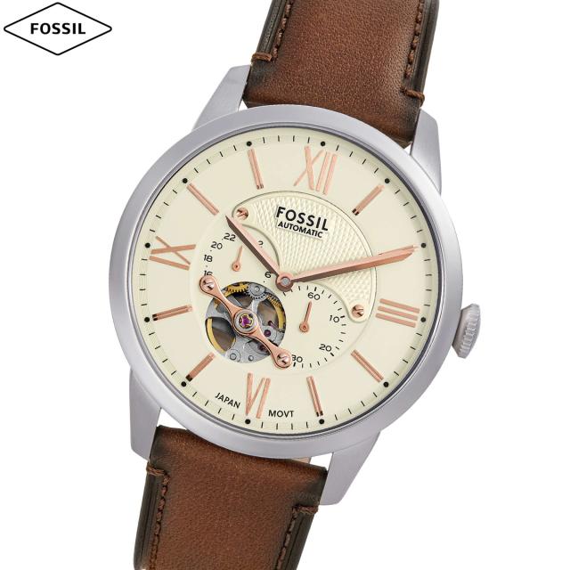 フォッシル FOSSIL 腕時計 メンズ 自動巻き TOWNSMAN マルチファンクション ブラウン レザーウォッチ ME3266の通販はau ...