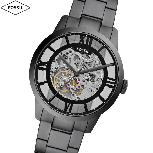 フォッシル FOSSIL 腕時計 メンズ 自動巻き TOWNSMAN オートマティック ガンメタル ステンレススチールウォッチ ME3268