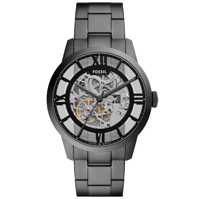 フォッシル FOSSIL 腕時計 メンズ 自動巻き TOWNSMAN オートマティック ガンメタル ステンレススチールウォッチ ME3268_1
