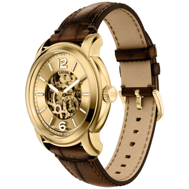 フォッシル FOSSIL 腕時計 自動巻き メンズ FOSSIL HERITAGE オートマティック ブラウン クロコレザー ME3279_3