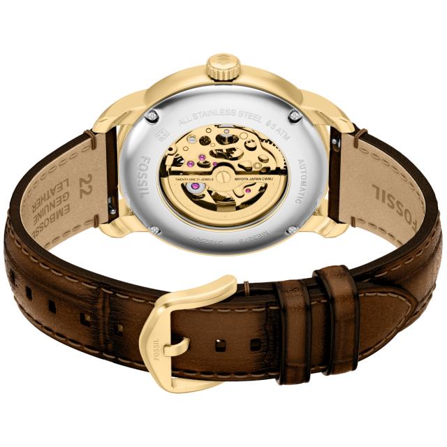 フォッシル FOSSIL 腕時計 自動巻き メンズ FOSSIL HERITAGE オートマティック ブラウン クロコレザー ME3279_5