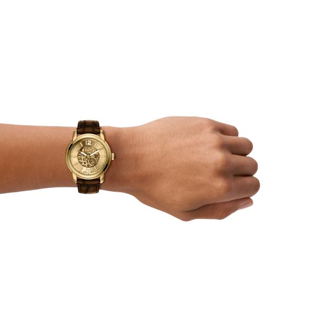 フォッシル FOSSIL 腕時計 自動巻き メンズ FOSSIL HERITAGE オートマティック ブラウン クロコレザー ME3279_7