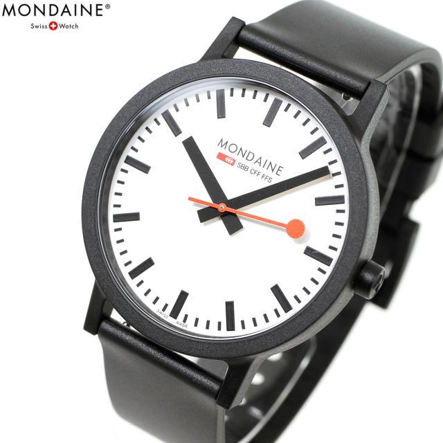 モンディーン MONDAINE 腕時計 メンズ レディース エッセンス 41mm ホワイトダイヤル essence MS1.41110.RB