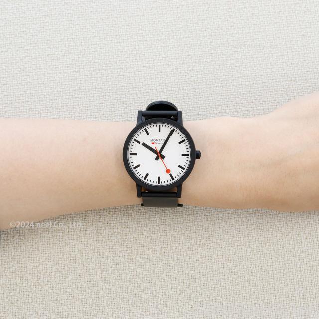 モンディーン MONDAINE 腕時計 メンズ レディース エッセンス 41mm ホワイトダイヤル essence MS1.41110.RB_4