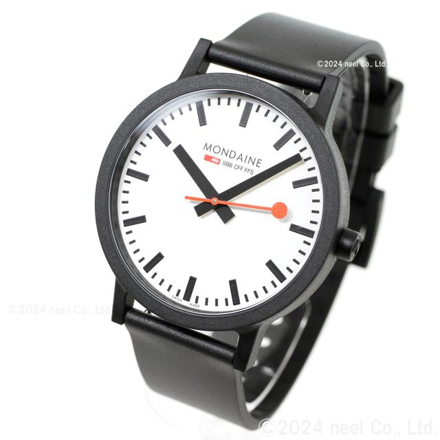 モンディーン MONDAINE 腕時計 メンズ レディース エッセンス 41mm ホワイトダイヤル essence MS1.41110.RB_6
