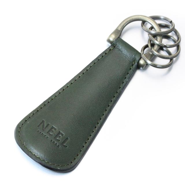 NEEL オリジナル 靴べら 携帯 シューホーン キーホルダー イタリアンレザー グリーンの通販は 12,210円