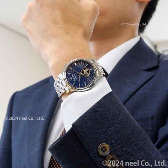 シチズンコレクション CITIZEN COLLECTION メカニカル 自動巻き 機械式 腕時計 メンズ NH9131-73L オープンハート_5