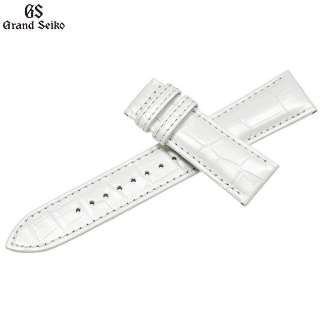 グランドセイコー GRAND SEIKO 替えバンド 時計ベルト メンズ 白 クロコダイル 23mm RG03W23WT