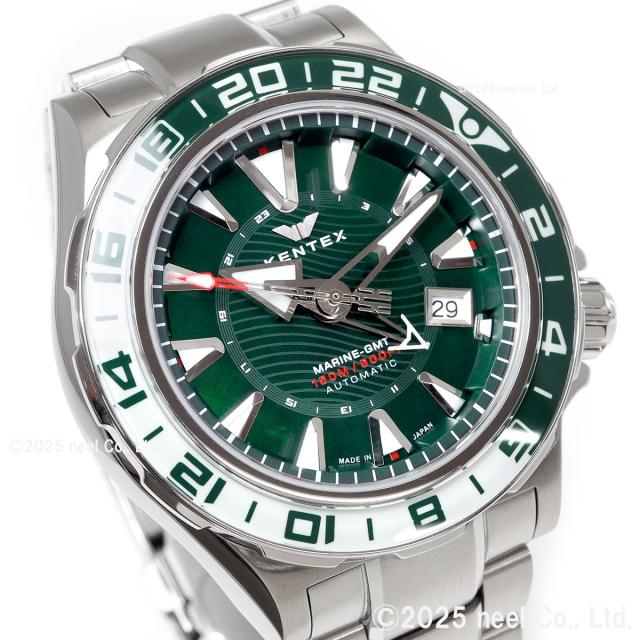 ケンテックス KENTEX マリンGMT グリーンMOP 限定188本 MARINE GMT Green-MOP 腕時計 メンズ 自動巻き 日本製 S820X-11_10