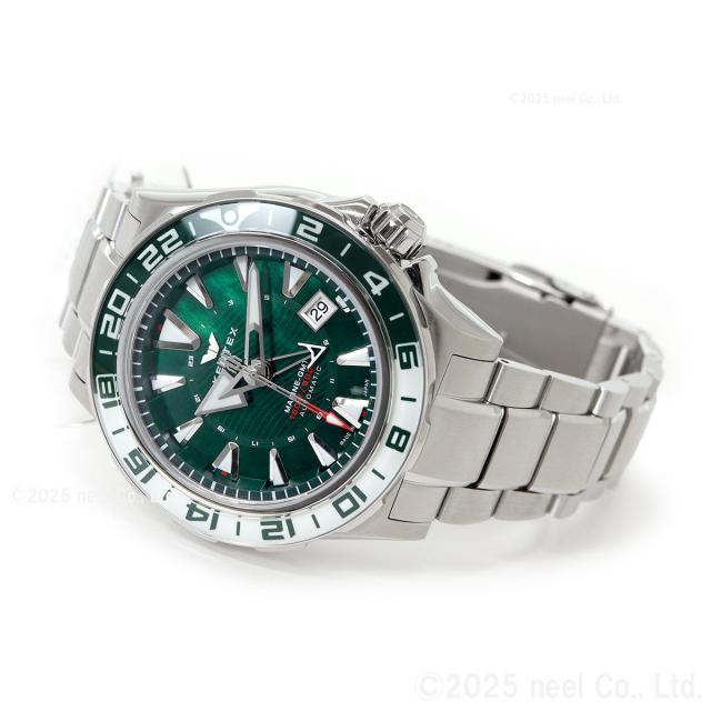 ケンテックス KENTEX マリンGMT グリーンMOP 限定188本 MARINE GMT Green-MOP 腕時計 メンズ 自動巻き 日本製 S820X-11_12