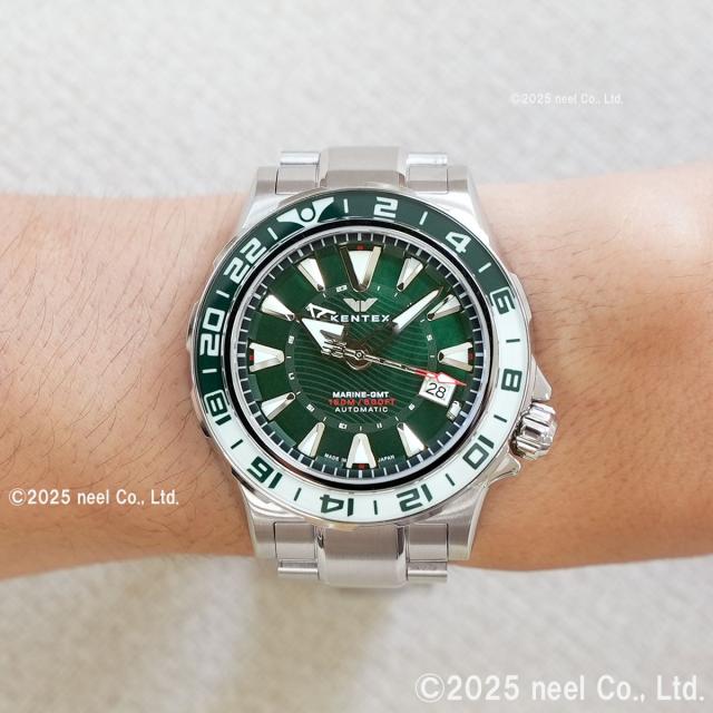 ケンテックス KENTEX マリンGMT グリーンMOP 限定188本 MARINE GMT Green-MOP 腕時計 メンズ 自動巻き 日本製 S820X-11_2