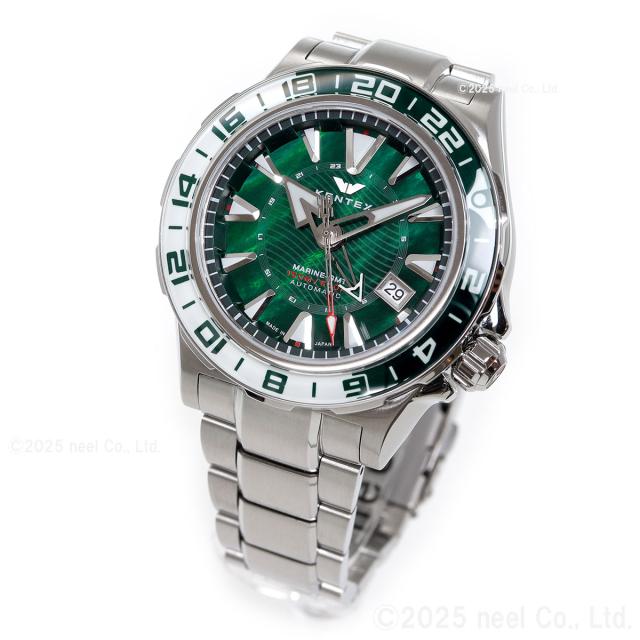 ケンテックス KENTEX マリンGMT グリーンMOP 限定188本 MARINE GMT Green-MOP 腕時計 メンズ 自動巻き 日本製 S820X-11_6