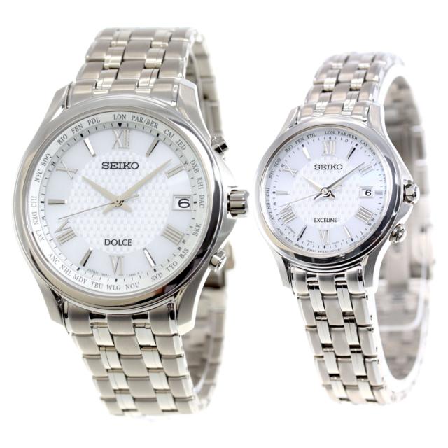 セイコー ドルチェ＆エクセリーヌ SEIKO DOLCE＆EXCELINE ソーラー 電波時計 腕時計 メンズ レディース ペアモデル SADZ201 SWCW161_1