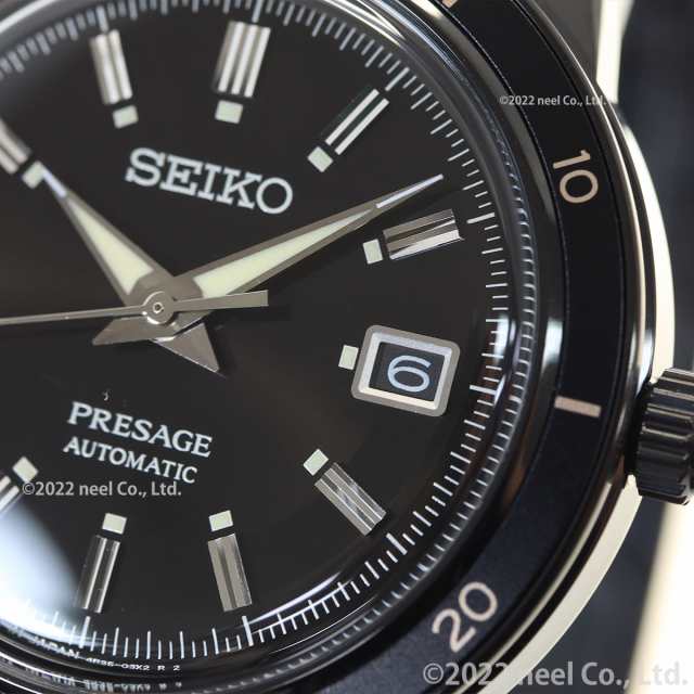 セイコー プレザージュ SEIKO PRESAGE 自動巻き メカニカル 腕時計 メンズ ベーシックライン セミスケルトン SARY215 ブラック