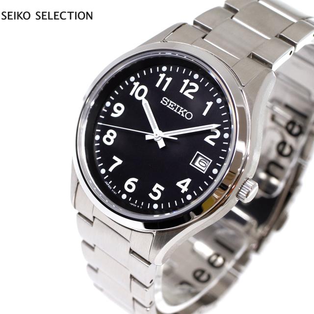 【稼働】SEIKO/セイコー 電波ソーラー SELECTION 黒文字盤 メンズ 稼働】SEIKO/セイコー 電波ソーラー SELECTION 黒文字盤 メンズ 予算4