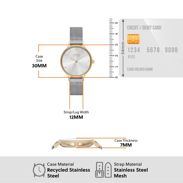 スカーゲン SKAGEN ウオッチ レディース ANITA LILLE ツートーン スチールメッシュウォッチ SKW2340